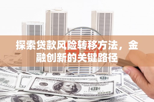 剑河探索贷款风险转移方法，金融创新的关键路径