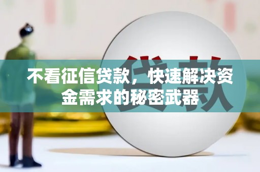 惠济不看征信贷款，快速解决资金需求的秘密武器