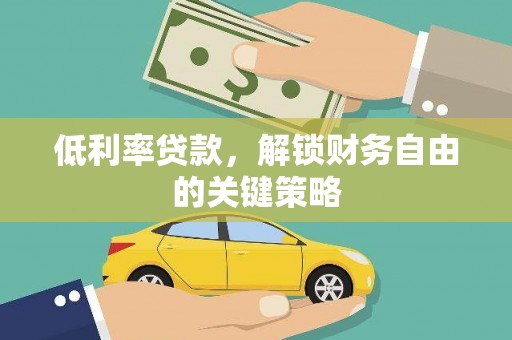 云龙低利率贷款，解锁财务自由的关键策略