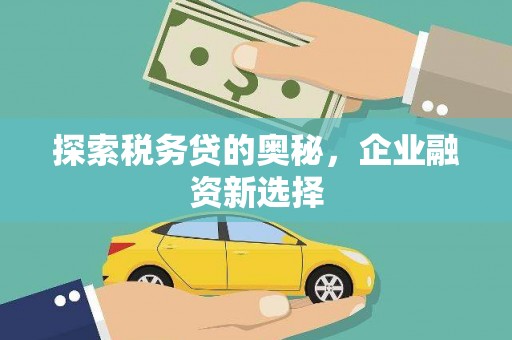 通霄探索税务贷的奥秘，企业融资新选择