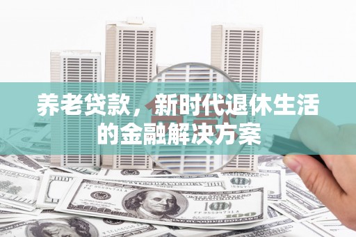 龙川养老贷款，新时代退休生活的金融解决方案